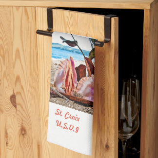 Sailboat Conch Snäcka Tea Towel  Kökshandduk