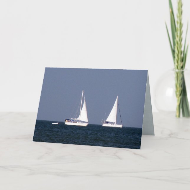 Sailboat-födelsedagskort Kort (Framsida)