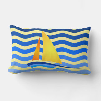 Sailboat Graphic Pillows Lumbarkudde