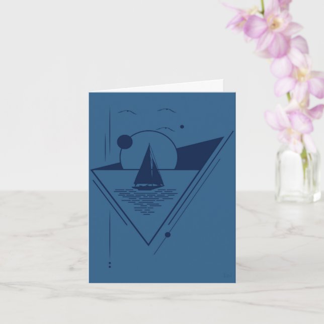 Sailboat greeting card kort (Orkide)