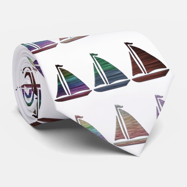 Sailboat necktie slips (Rullad)