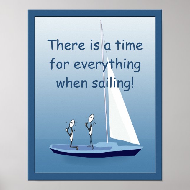 Sailboat Sailors Prayers Funny Poster (Framsidan)