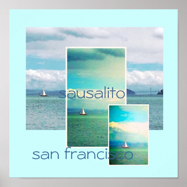 Sailboat-Sausalito San Francisco Poster (Framsidan)