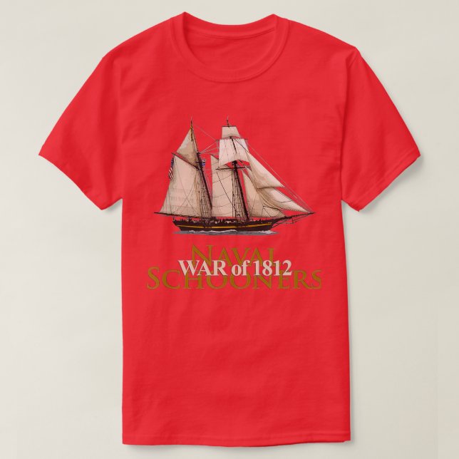 SAILBOAT SCHOONER NAVAL BOAT KRIG I HISTORIEN T SHIRT (Design framsida)