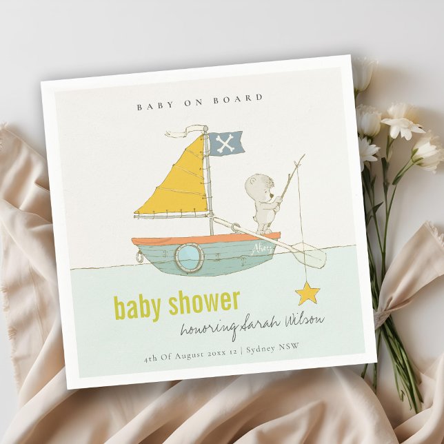 Sailboat Shower för Nalle för matlagningsstjärna Pappersservett (Skapare uppladdad)
