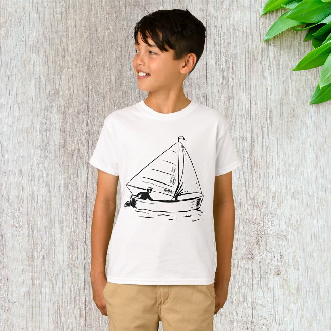 Sailboat Sketch T Shirt (Skapare uppladdad)