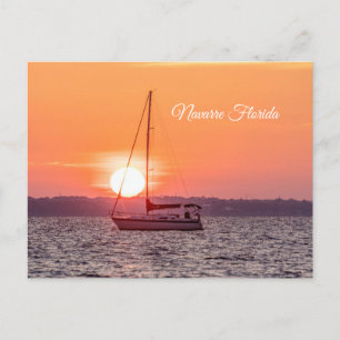 Sailboat Sunrise Blank vykort