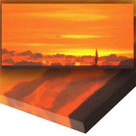 Sailboat Sunset 1300 Art Canvastryck