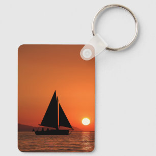 Sailboat Sunset Nyckelring