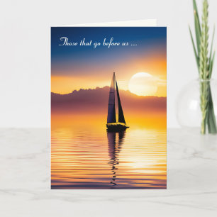 Sailboat Sunset Sympathy Kort