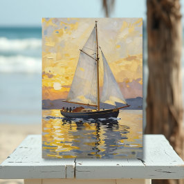 Sailboat Themed Happy Father's Day Kort