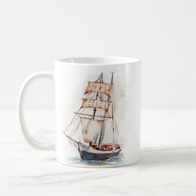 Sailboat . Veleiro Kaffemugg (Vänster)