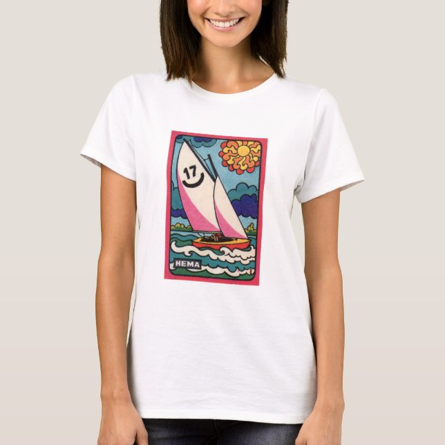 Sailboat-Vintage Matchbox T-Shirt (Framsida)