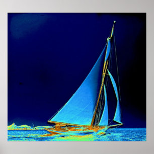 Sailboat Wayward 1890 Poster