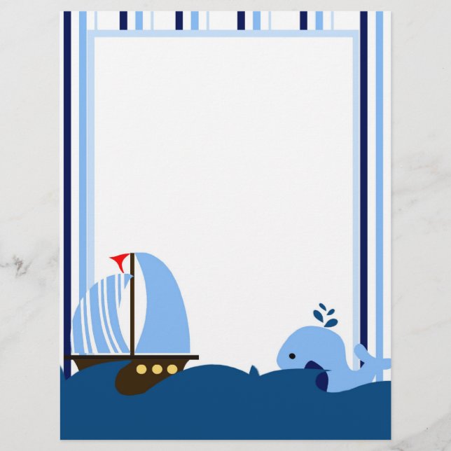 Sailboat & Whale Letterhead (Framsida)