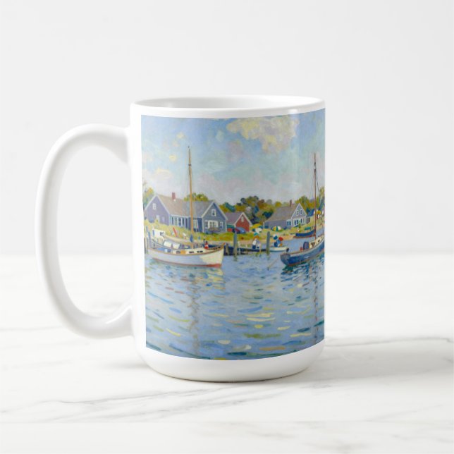 Sailboats Impressionism New England Kaffemugg (Vänster)