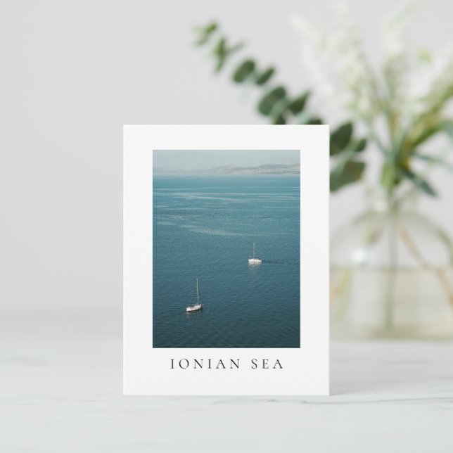 Sailboats in the Ionian sea, near Corfu Vykort (Stående Fram)