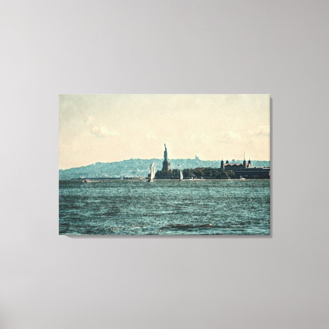 SAILBOATS ON NEW YORK BAY Canvas Art (Framsida)