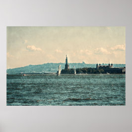 SAILBOATS PÅ NEW YORK BAY Poster