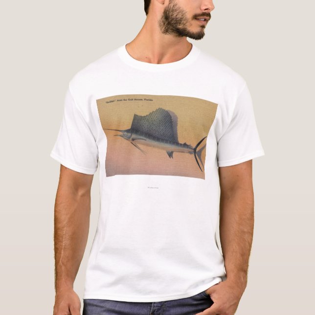 Sailfishen från bukt strömmer, FloridaFlorida T Shirt (Framsida)