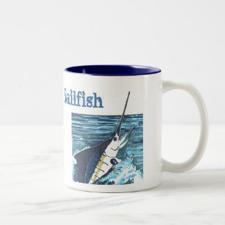 Sailfishen hoppar Sportfish Två-Tonad Mugg