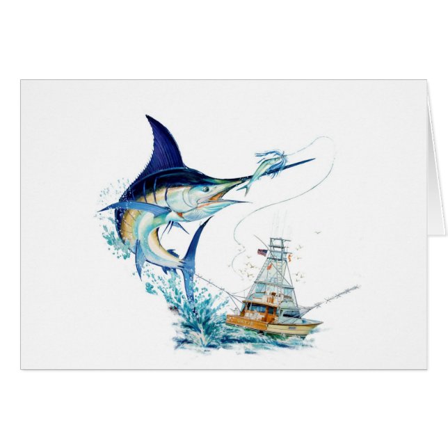 Sailfishen tar betet hälsningskort (Framsidan Horizontal)