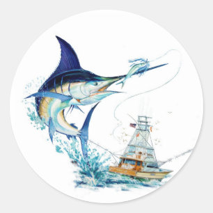Sailfishen tar betet runt klistermärke