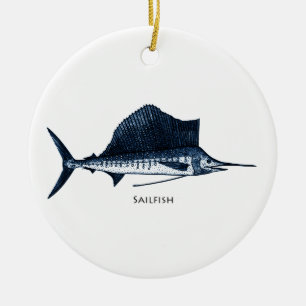 Sailfishlogotyp Julgransprydnad Keramik