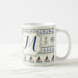 Sailing Anchor Nautical Rope Knot Coffee Kopp Mugg