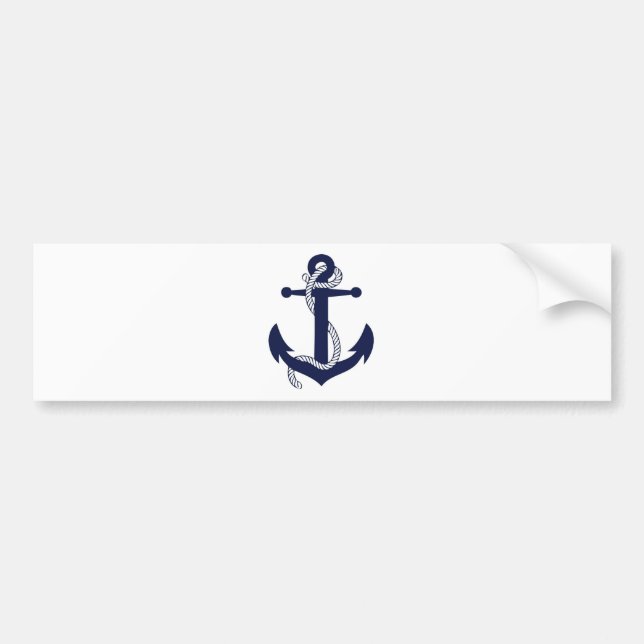 Sailing Anchor Navy Bildekal (Framsidan)