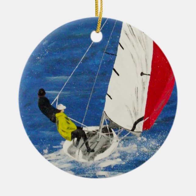 Sailing Art Ceramic Ornament (Framsidan)