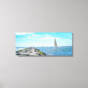 Sailing Barnegat Inet under sommaren Canvastryck