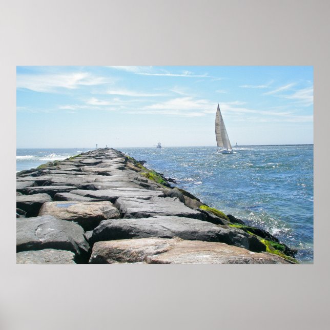 Sailing Barnegat Inlet Poster (Framsidan)