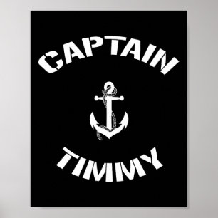 Sailing Boat Kapten Timmy Personlig Boating Na Poster