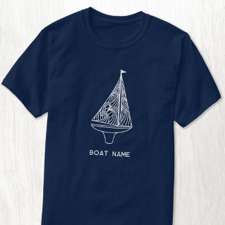 Sailing Boat Namn Nautical T Shirt