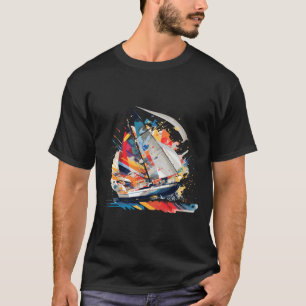 Sailing Boat Sea World Ocean Beauty Discovery Art T Shirt