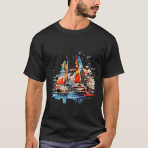 Sailing Boat Sea World Ocean Beauty Discovery Art T Shirt