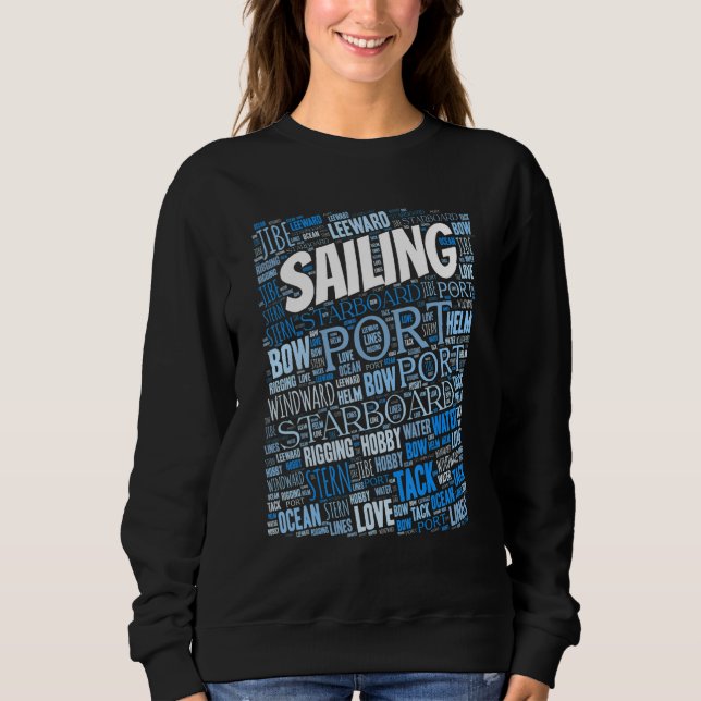 Sailing  Boating Lingo Sailor Hobby T Shirt (Framsida)