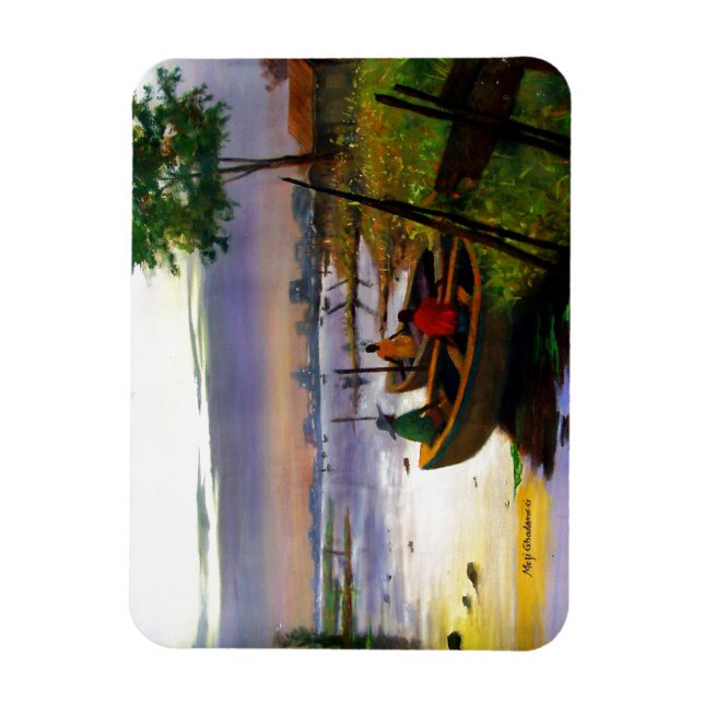 SAILING BY MOJISOLA A GBADAMOSI OKUBULE OIL ON CAN MAGNET (Vertikal)