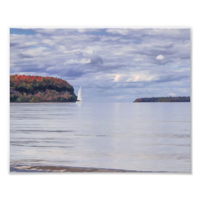 Sailing Door County Fototryck (Framsidan)