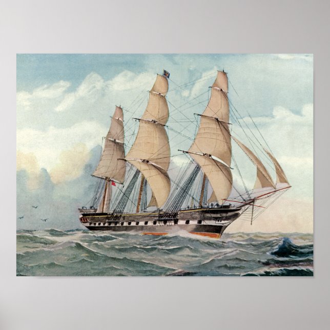 Sailing Frigate Duncan Dunbar Poster (Framsidan)