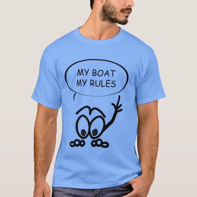 Sailing Funny My Boat My Regler T-shirt (Framsida)