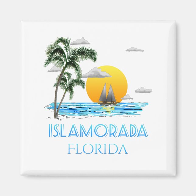 Sailing Islamorada Florida Nycklar Magnet (Framsidan)