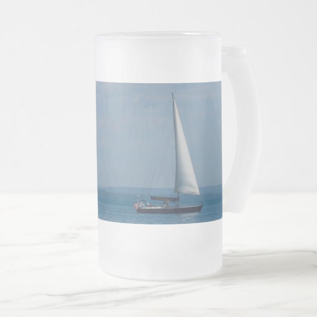 Sailing Mackinac Frosted Mugg (Framsida höger)