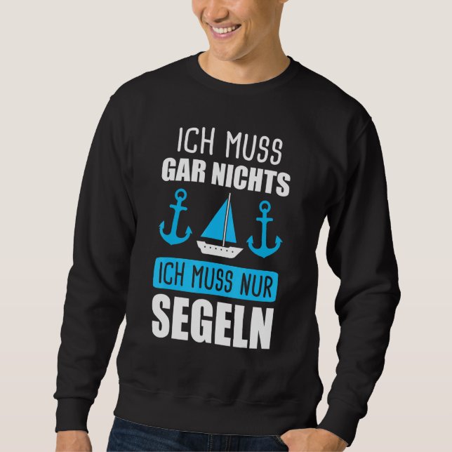Sailing Manar Sailor Sailing Boat Lång Ärmad Tröja (Framsida)