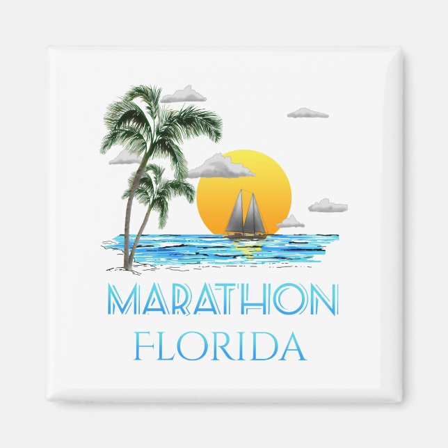 Sailing Marathon Florida Magnet (Framsidan)