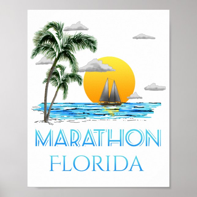 Sailing Marathon Florida Poster (Framsidan)