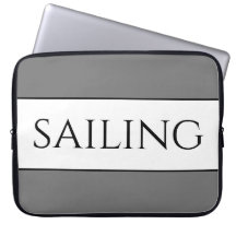 SAILING Modern Sporty Grått White Summer Rand