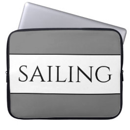 SAILING Modern Sporty Grått White Summer Rand Laptop Fodral