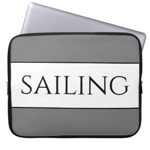 SAILING Modern Sporty Grått White Summer Rand Laptop Fodral